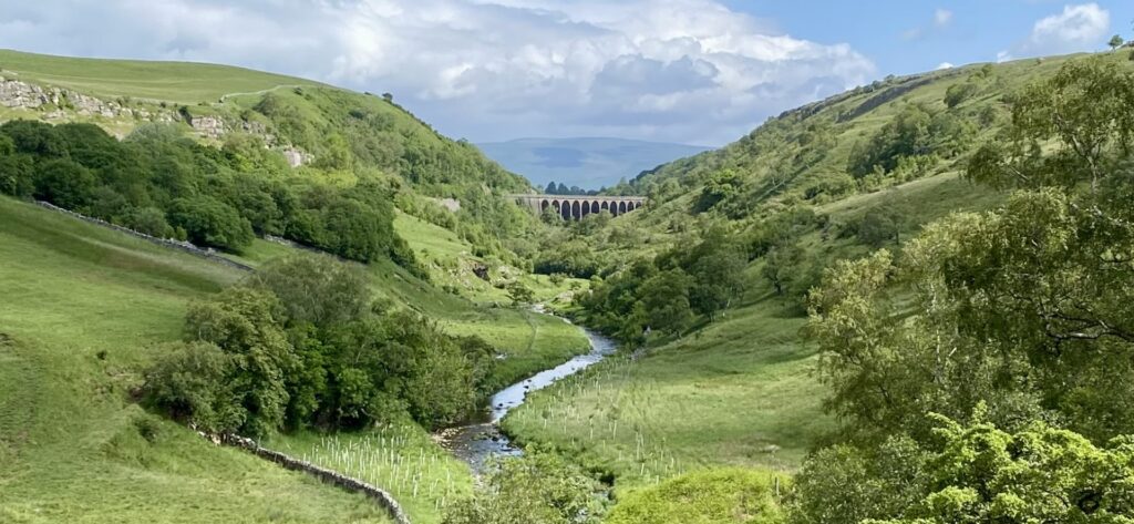 Image shows view of Smardale viaduct