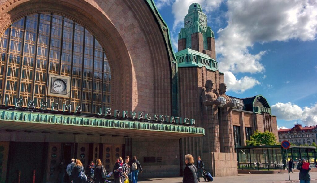 Entrance to Helsinki Railway station Finland